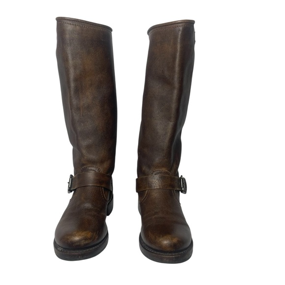 Frye Veronica Boots Brown Leather Women's Size 6‎ - Picture 1 of 13